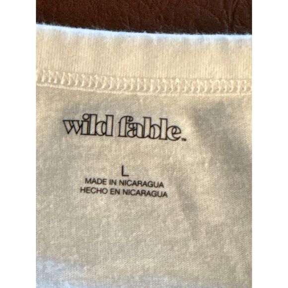 Wild Fable Cropped Plain White Tee Size L - Picture 3 of 3